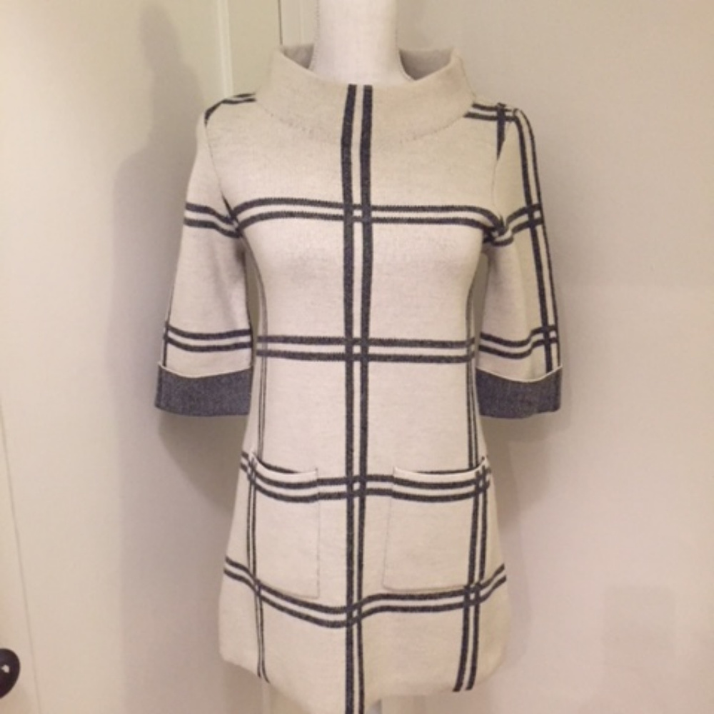 Anthropologie Moth Paned Sweater Tunic